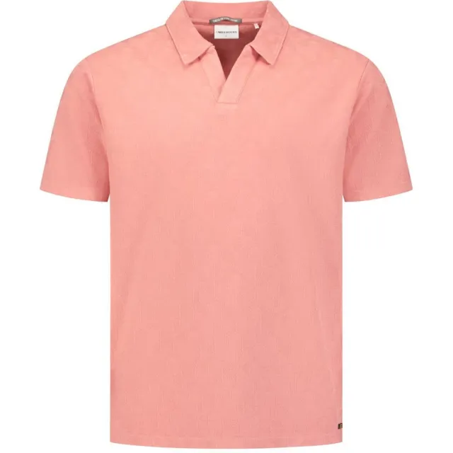 No Excess Polo Shirt Korte Mouw No Excess Jacquard Poloshirt Riva Coral roze
