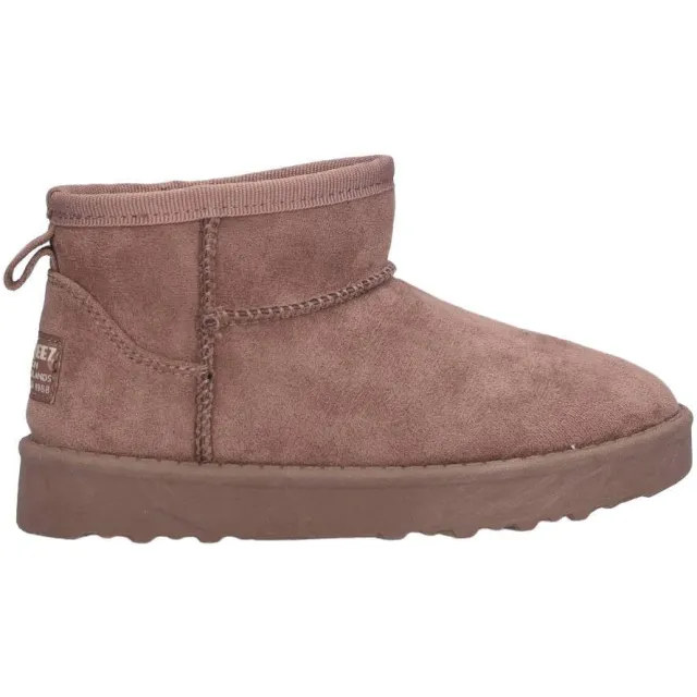 Braqeez warm suèdelook enkelboots - taupe