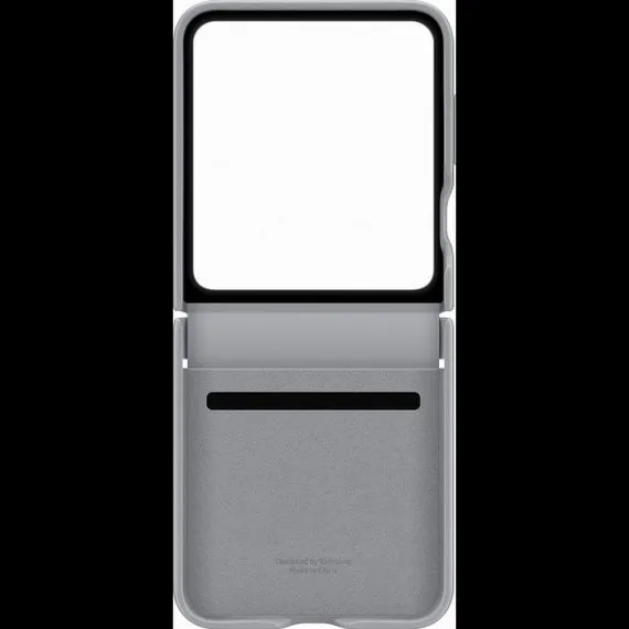 Samsung Leren backcover voor Galaxy Z Flip6 & Flip7 FE - Grey Gray