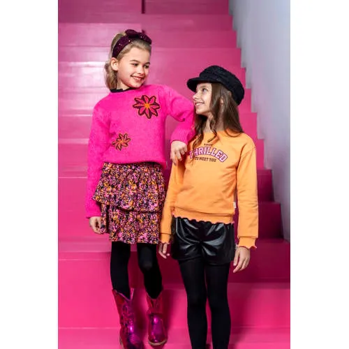 B.Nosy gebloemde sweater roze gebreid, foto 3