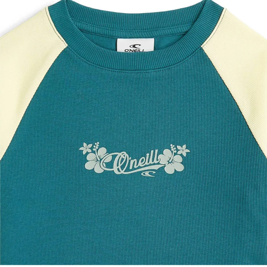 O'Neill colour-block rib t-shirt donkergroen donkergroen/lichtgeel, foto 6