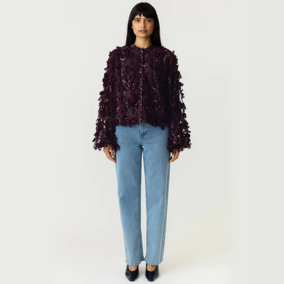 Y.A.S. Yasabelone blouse donkerpaars