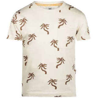 Koko Noko T-shirt ecru met palmboomprint, foto 2
