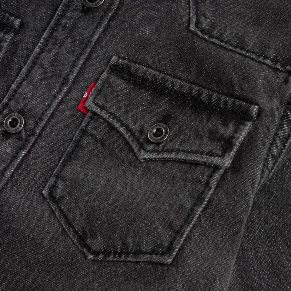 Levi's Kids denim casual overhemd - grijs, foto 3
