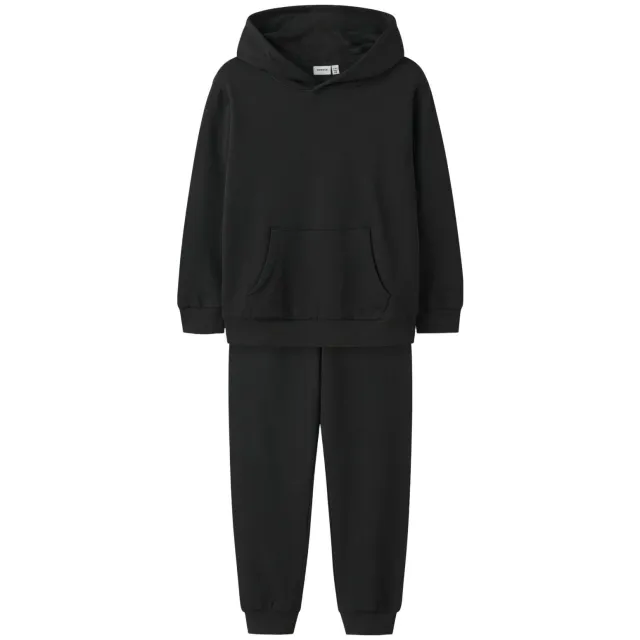 NAME IT KIDS hoodie + joggingbroek zwart