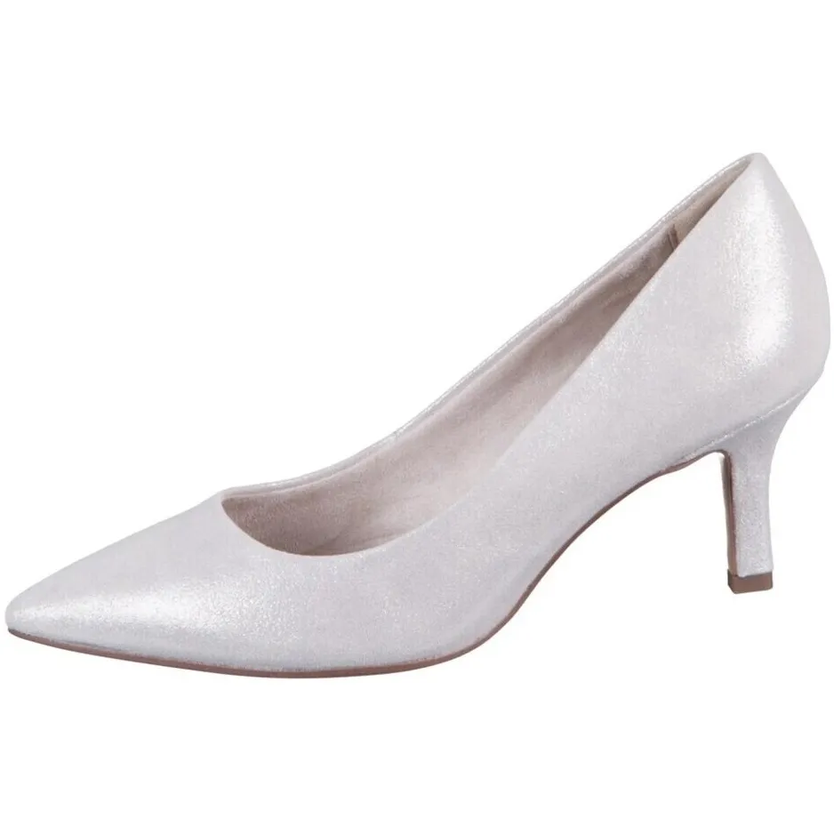 Tamaris pumps beige leer Zilver