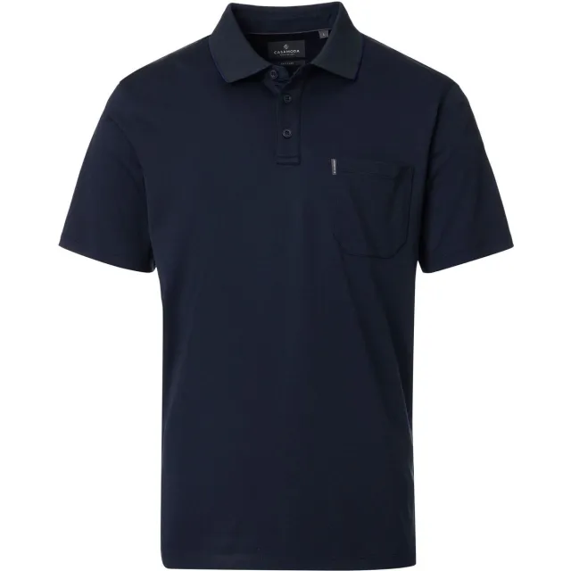 Casa Moda Polo Shirt Korte Mouw Casamoda Polo Stretch Navy blauw