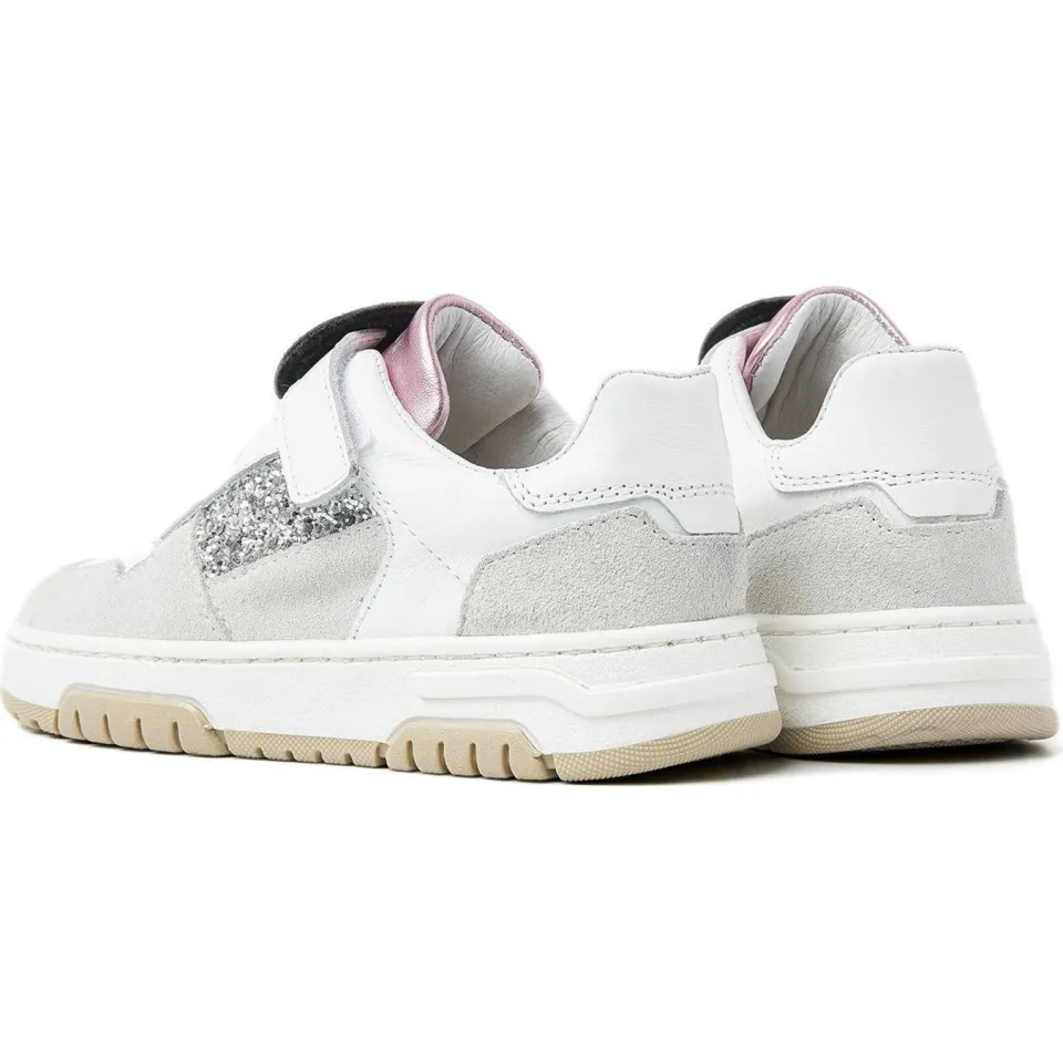 Nubikk Basket Court Jr leren sneakers wit/zilver, foto 2