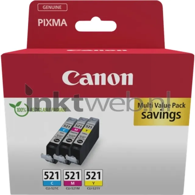 Canon CLI-521 Multipack kleur (Origineel), foto 2
