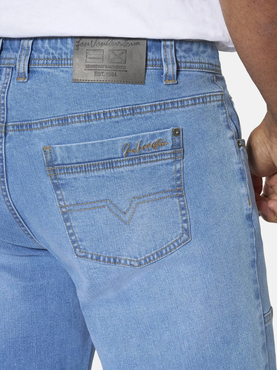 Jan Vanderstorm Esbjorn denim bermuda lichtblauw, foto 5