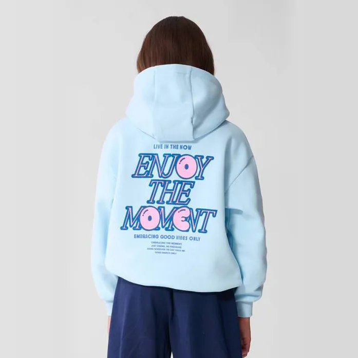 Shoeby regular fit hoodie met backprint - lichtblauw, foto 5