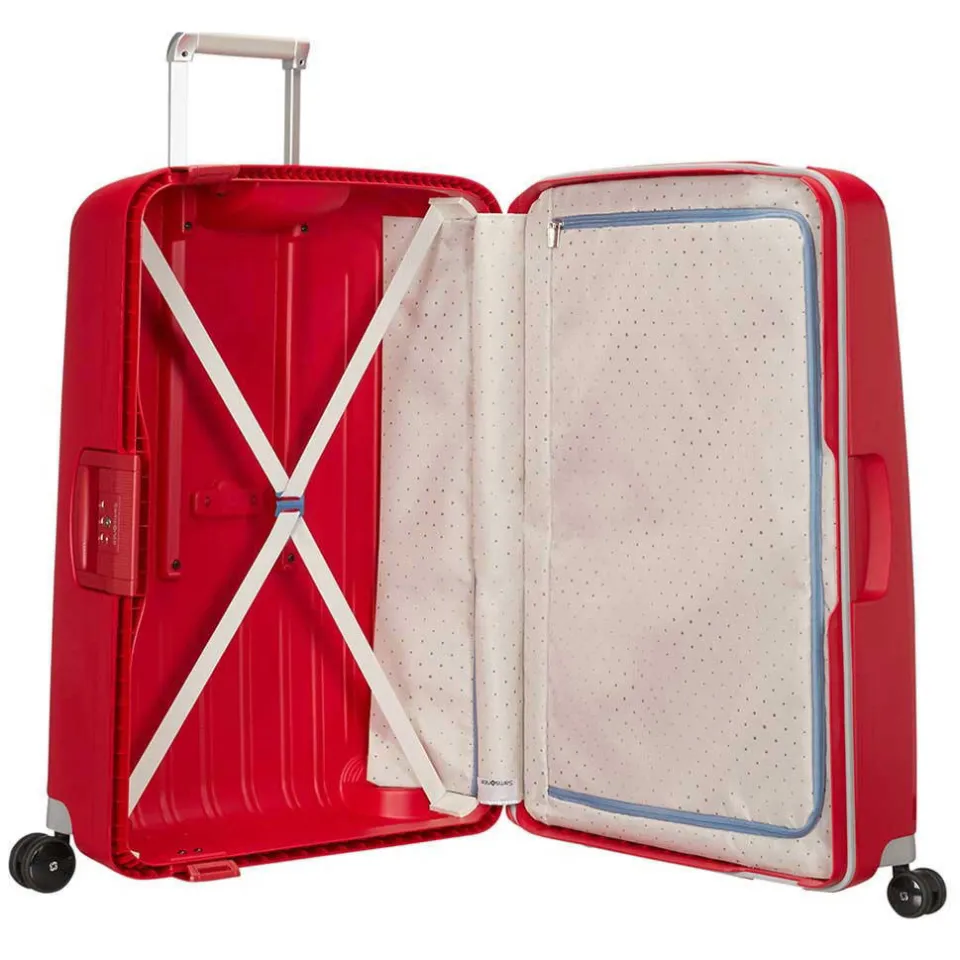 Samsonite S'Cure spinner 75 koffer rood, foto 3