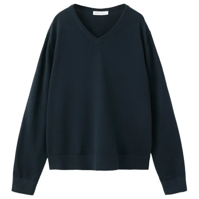 Mango Kids katoenen gebreide trui - marineblauw