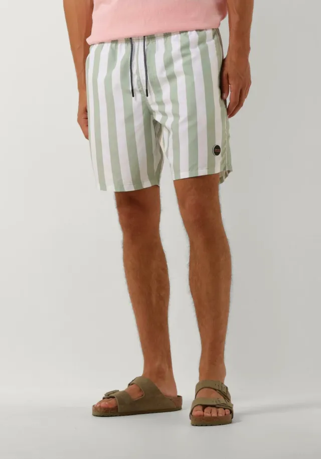 Shiwi Men Swimshort Broad Stripe groen