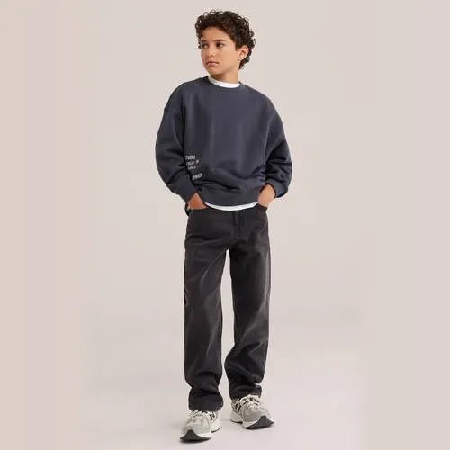 WE Fashion sweater met tekst - donkergrijs, foto 3