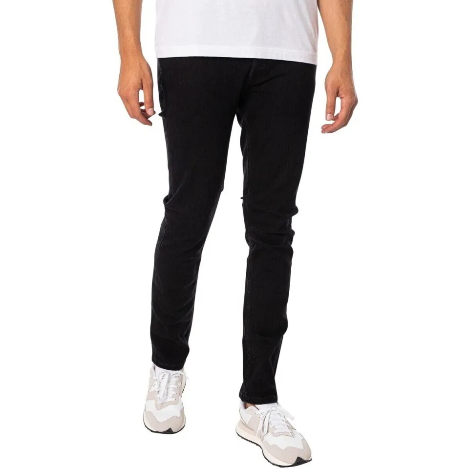 Jack & Jones JEANS INTELLIGENCE slim fit jeans JJIGLENN JJORIGINAL black denim, foto 4