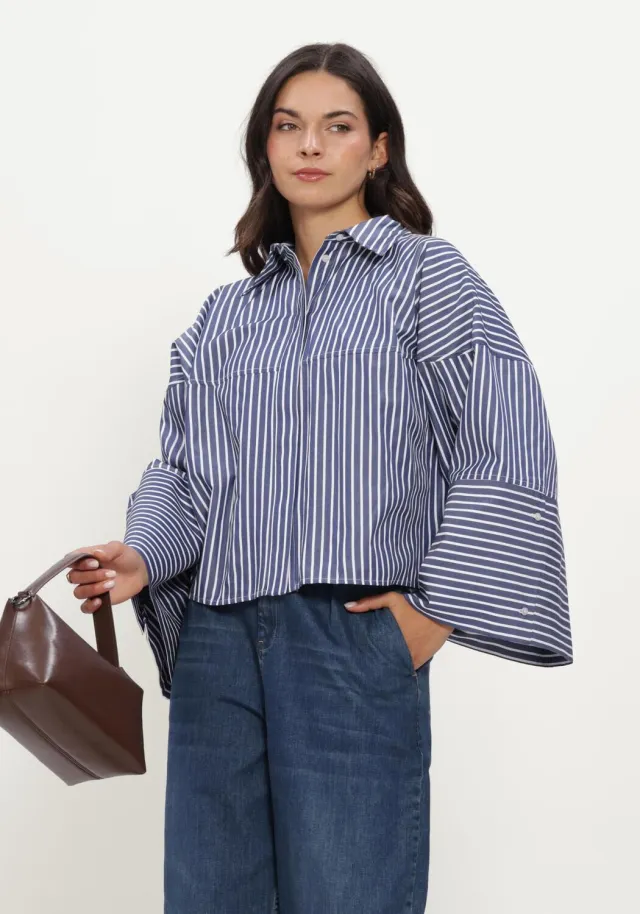 Est'seven Varissa blouse blauw, foto 3