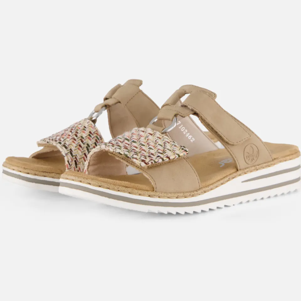 Rieker V06P9 slippers beige, foto 3