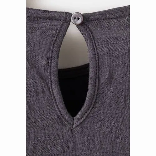 Mango Kids korte jurk met plooien antraciet, foto 4