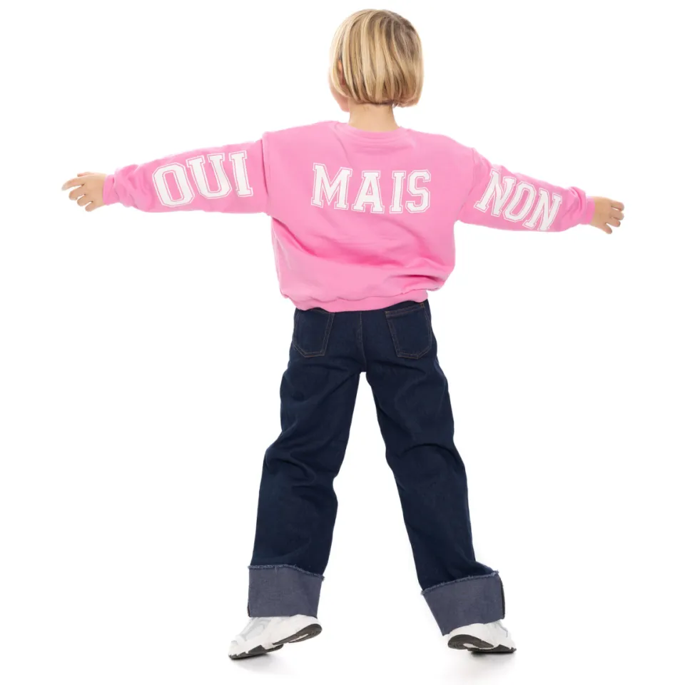No Way Monday rechtvallende sweater met backprint en tekst - roze, foto 7