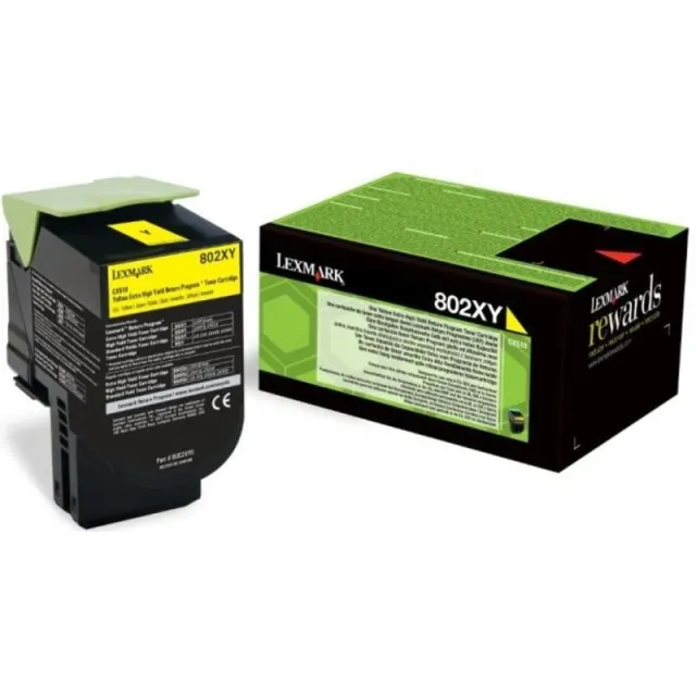 Lexmark 80C2XY0 (802XY) Toner Geel Extra hoge capaciteit