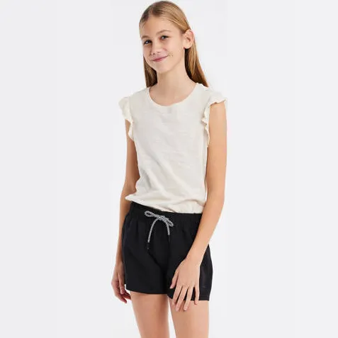 Protest strandshort PRTEVI JR zwart Meisjes Polyester Effen True Black
