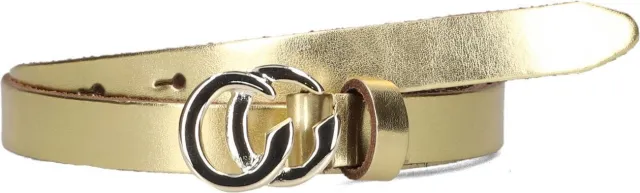 Notre-V 4301 leren riem wit Zilverkleurig