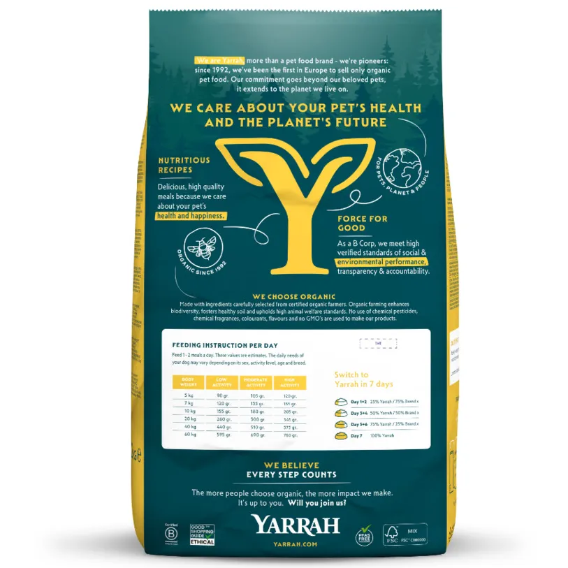Yarrah biologisch hondenvoer adult kip 2 kg, foto 2