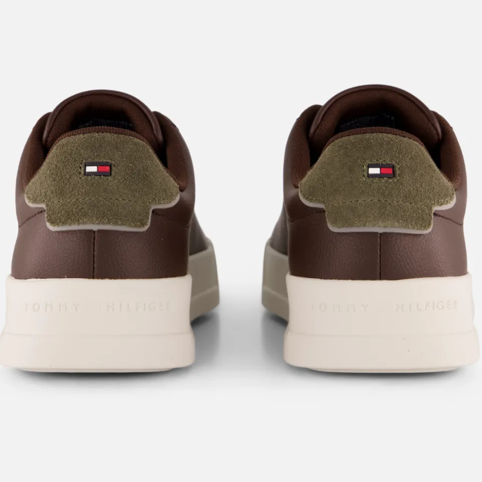Tommy Hilfiger TH Court sneaker bruin, foto 4