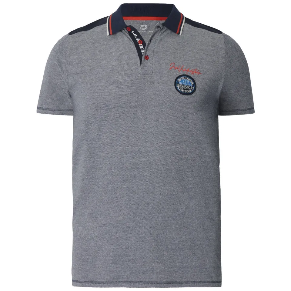 Jan Vanderstorm +FIT Collectie regular polo Plus Size NOLTTI donkerblauw, foto 2