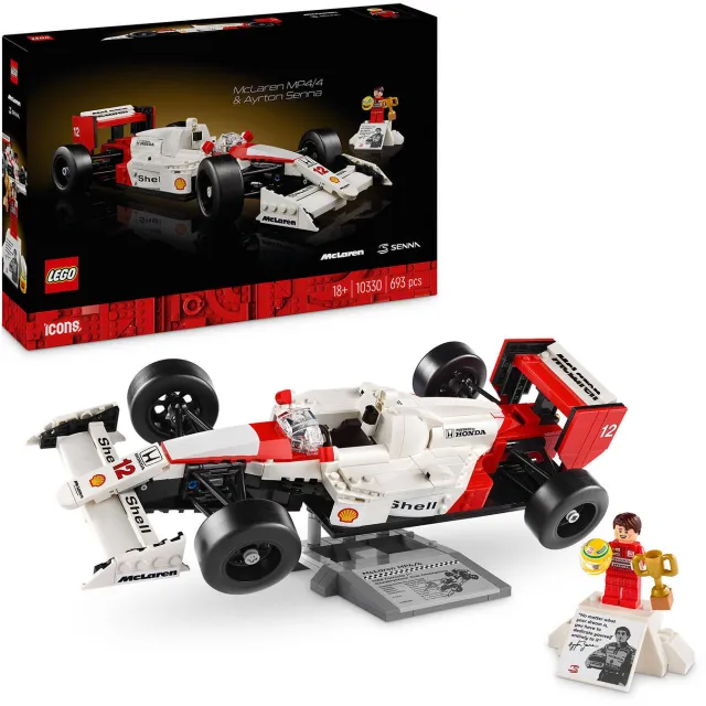 Lego Icons McLaren MP4/4 en Ayrton Senna Model Auto Bouwpakket voor Volwassenen 10330, foto 2