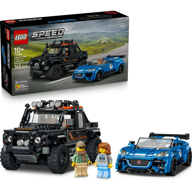 Lego Speed Champions Jaguar Project 7 en Land Rover Defender Set 77264