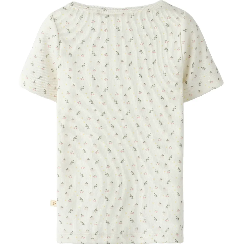 Lil' Atelier Mini gebloemde T-shirt wit, foto 3