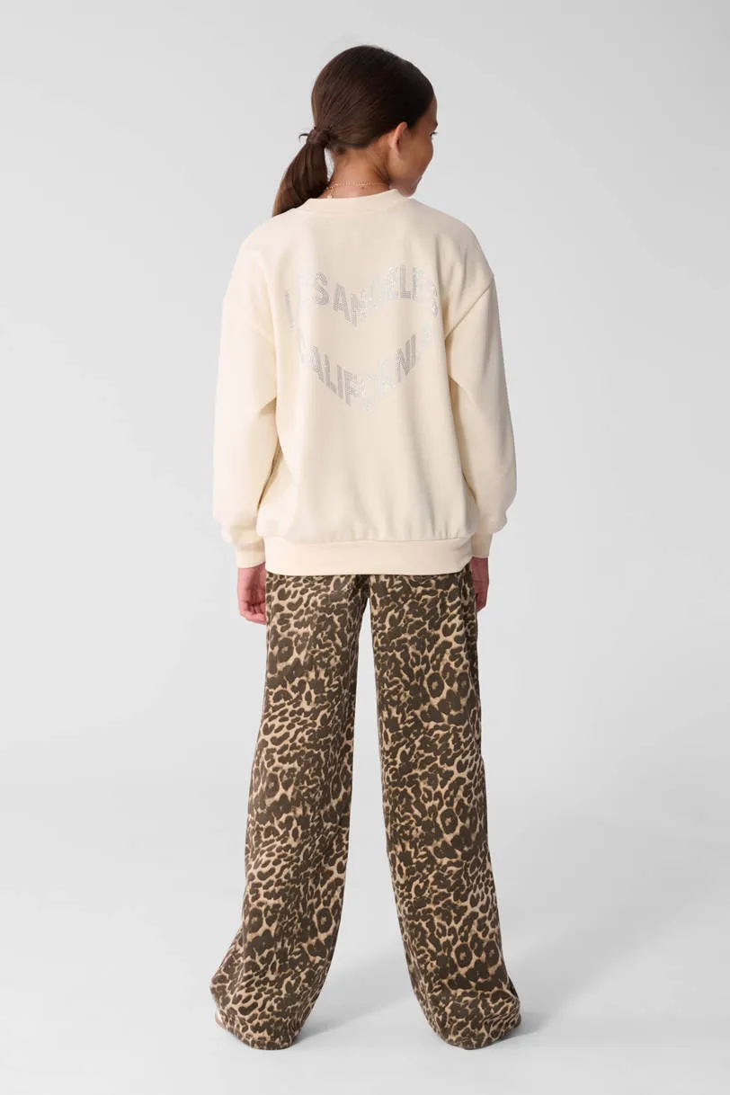 Shoeby sweater met glitters en backprint - ecru, foto 5
