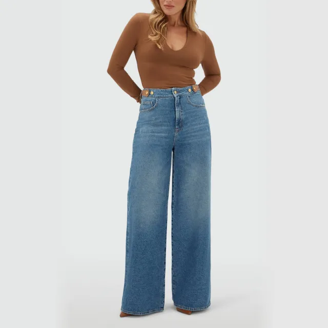 JOSH V wide leg jeans - lichtblauw