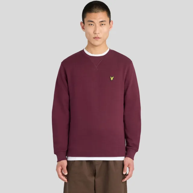Lyle & Scott regular fit sweater - donkerrood Z562 Burgundy