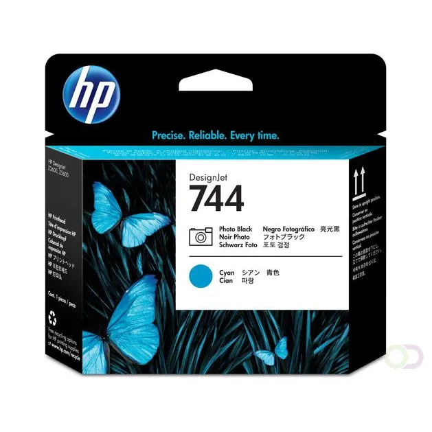 Hp 744 Printkop& Inkt Zwart & Cyaan