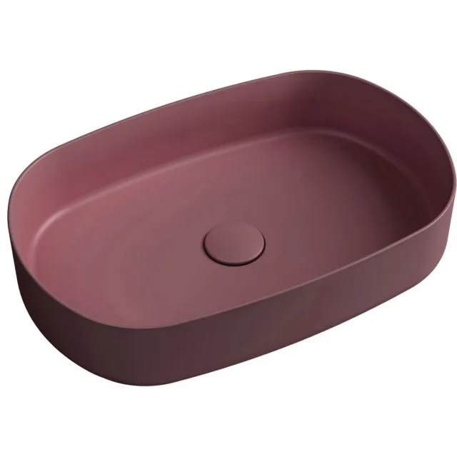 Sapho Wastafel Sapho Infinity 55x36 cm Mat Maroon Rood