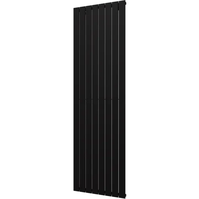 Designradiator Plieger Cavallino Retto Enkel 1332 Watt Middenaansluiting 200x60,2 cm Mat Zwart