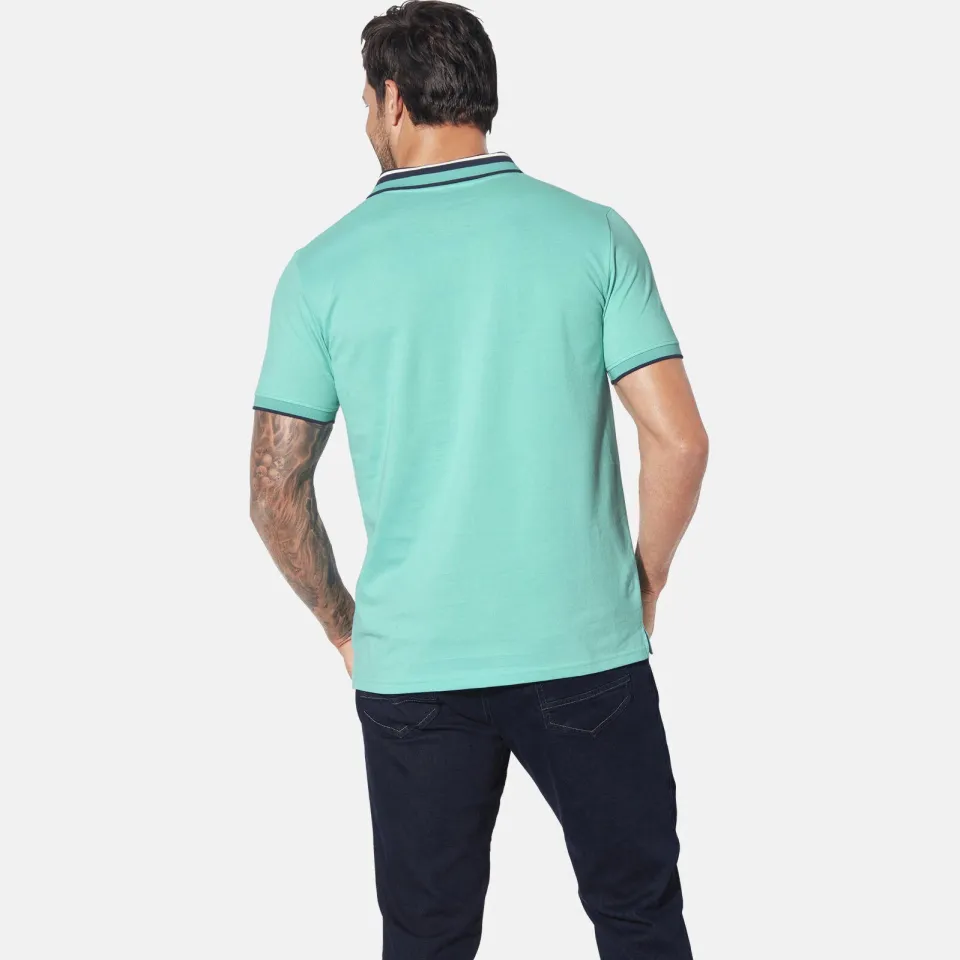 Jan Vanderstorm regular polo OLFGIR Plus turquoise, foto 5