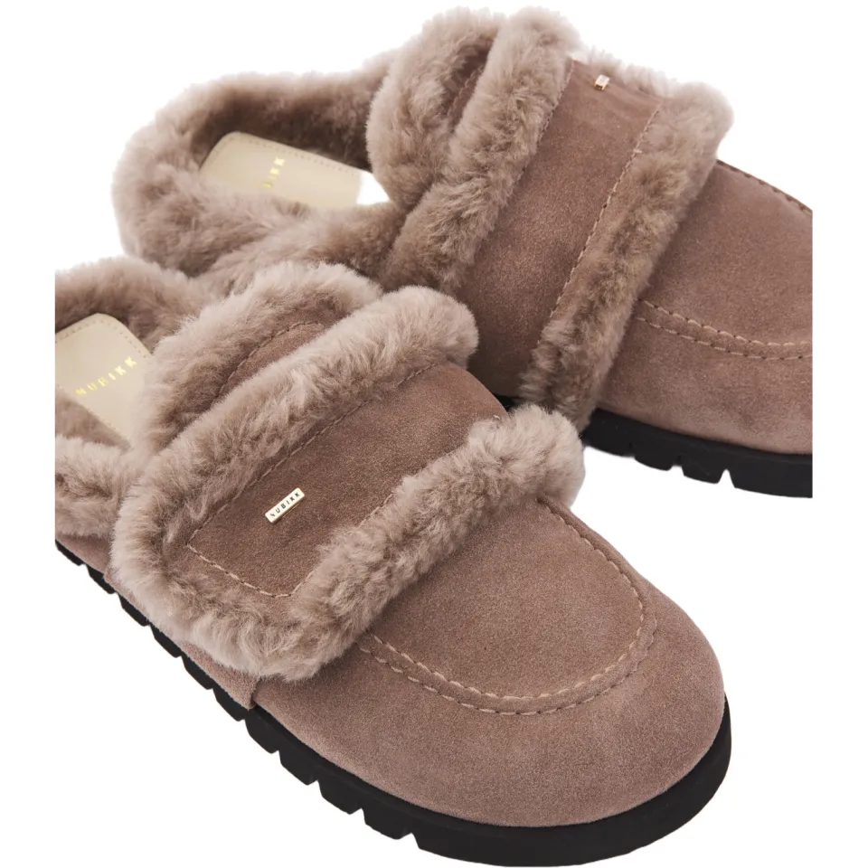 Nubikk Teddy Furry II clogs taupe, foto 5