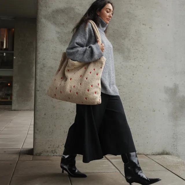 Studio Noos Teddy Hearts Mom Bag luiertas ecru, foto 3