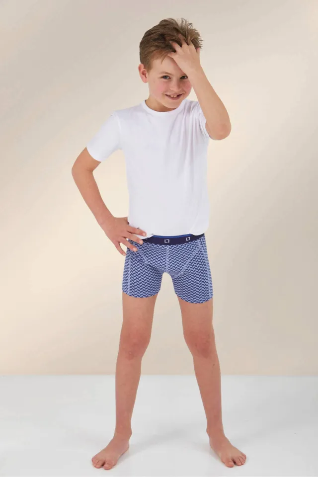 Little Label boxershort blauw set van 5