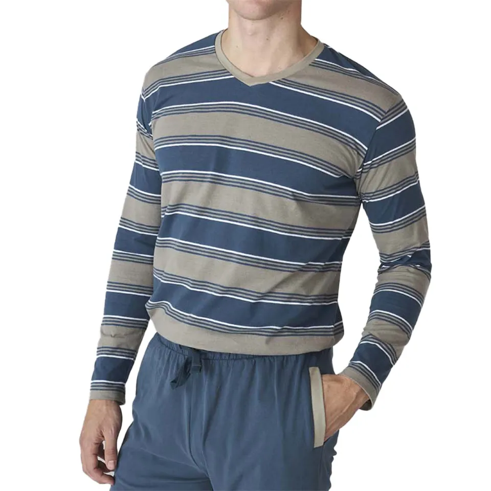 J&J Brothers JJB18 pyjamaset lange mouwen blauw, foto 2