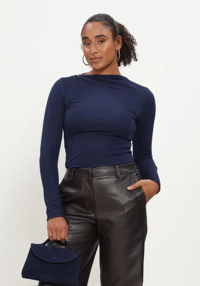 Freebird Tana top donkerblauw