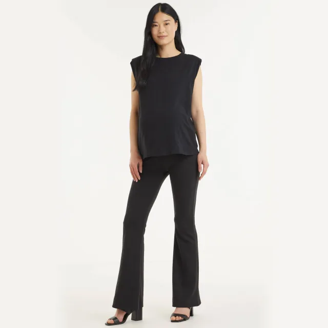 Only Maternity low waist flared zwangerschapsbroek Fever zwart