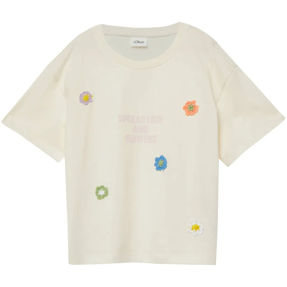 S.Oliver T-shirt ecru crochet, foto 2