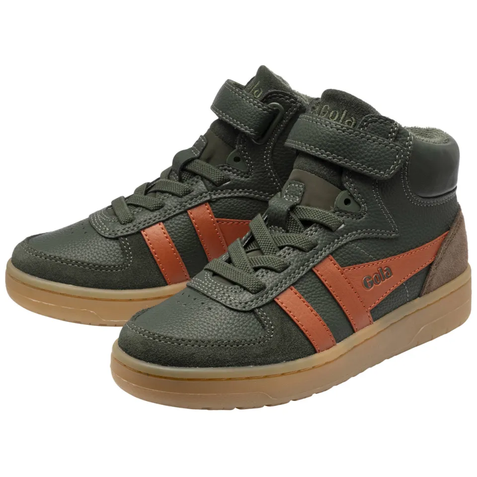 Gola Talon hoge sneakers donkergroen oranje, foto 2