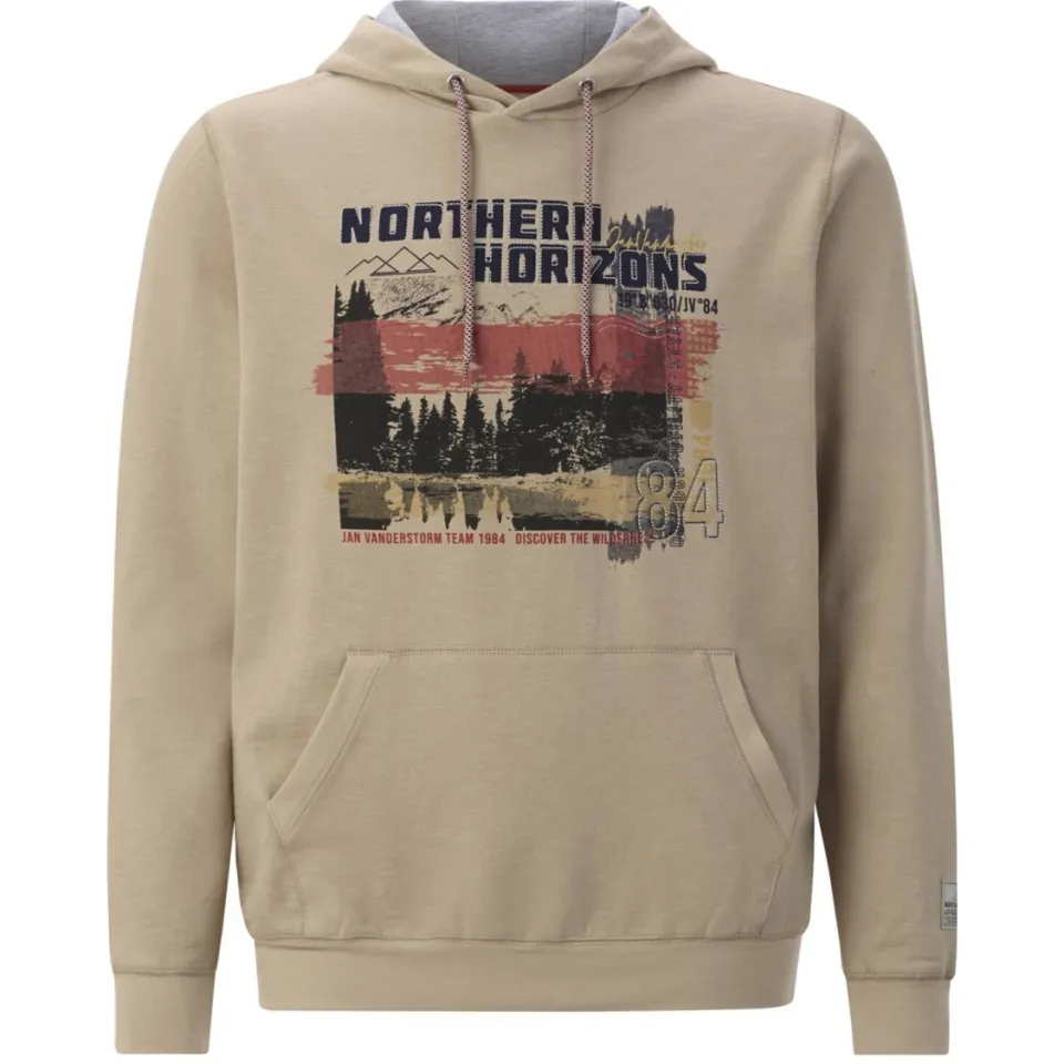 Jan Vanderstorm +FIT Collectie hoodie Plus Size OSKARVIK beige, foto 3