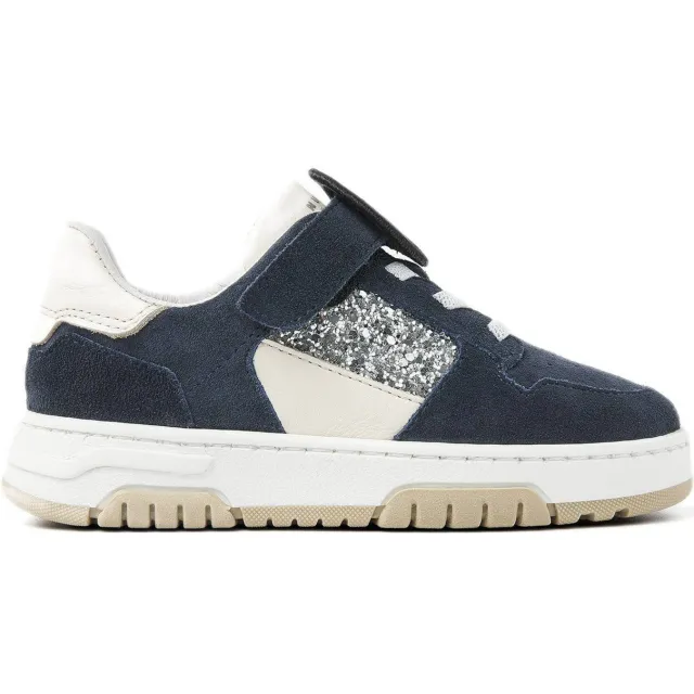 Nubikk Basket Court Jr suède sneakers donkerblauw